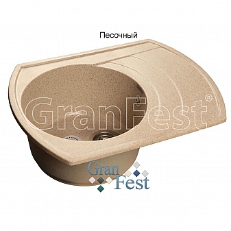 Мойка кухонная GranFest GF-R650L 65 см песочная