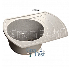 Мойка кухонная GranFest GF-R650L 65 см серая