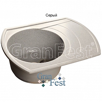 Мойка кухонная GranFest GF-R650L 65 см серая
