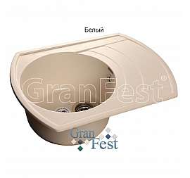 Мойка кухонная GranFest GF-R650L 65 см белая
