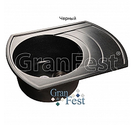 Мойка кухонная GranFest GF-R650L 65 см черная