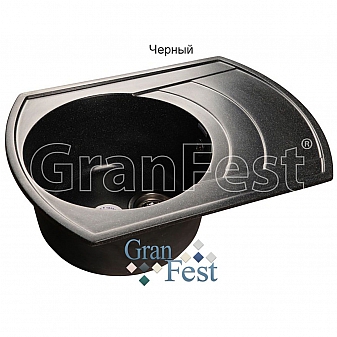 Мойка кухонная GranFest GF-R650L 65 см черная