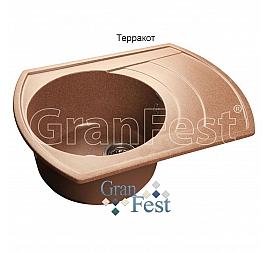 Мойка кухонная GranFest GF-R650L 65 см терракотовая