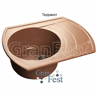 Мойка кухонная GranFest GF-R650L 65 см терракотовая