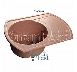 Мойка кухонная GranFest GF-R650L 65 см розовая