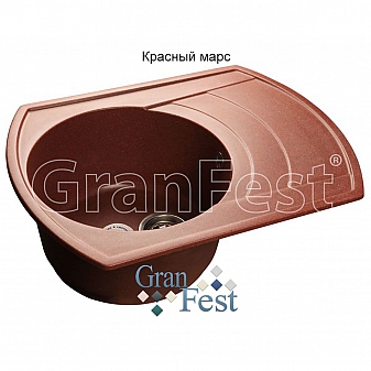 Мойка кухонная GranFest GF-R650L 65 см красный марс