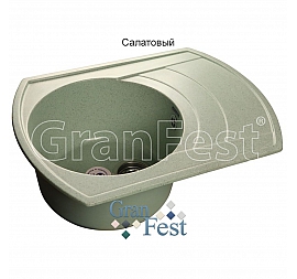 Мойка кухонная GranFest GF-R650L 65 см салатовая