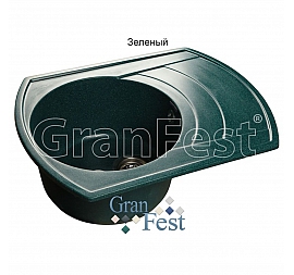 Мойка кухонная GranFest GF-R650L 65 см зеленая