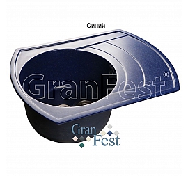 Мойка кухонная GranFest GF-R650L 65 см синяя