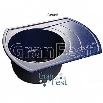 Мойка кухонная GranFest GF-R650L 65 см синяя