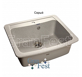 Мойка кухонная GranFest GF-S605 61 см серая