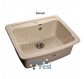 Мойка кухонная GranFest GF-S605 61 см белая