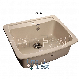 Мойка кухонная GranFest GF-S605 61 см белая