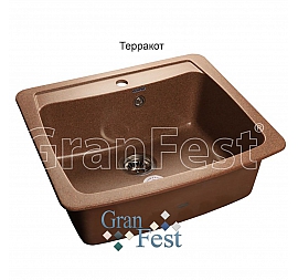 Мойка кухонная GranFest GF-S605 61 см терракотовая