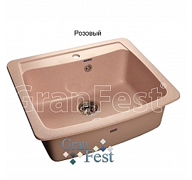 Мойка кухонная GranFest GF-S605 61 см розовая