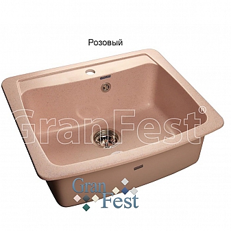 Мойка кухонная GranFest GF-S605 61 см розовая
