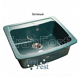 Мойка кухонная GranFest GF-S605 61 см зеленая