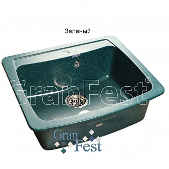 Мойка кухонная GranFest GF-S605 61 см зеленая