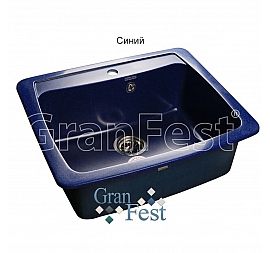 Мойка кухонная GranFest GF-S605 61 см синяя