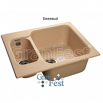 Мойка кухонная GranFest GF-S615K 61 см бежевая