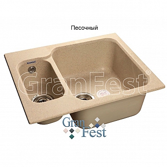Мойка кухонная GranFest GF-S615K 61 см песочная