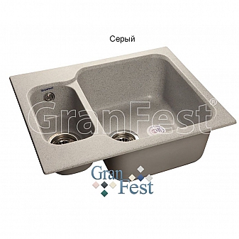 Мойка кухонная GranFest GF-S615K 61 см серая
