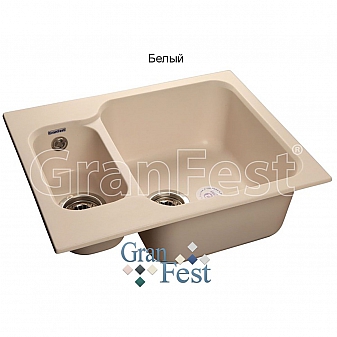 Мойка кухонная GranFest GF-S615K 61 см белая
