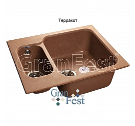 Мойка кухонная GranFest GF-S615K 61 см терракотовая