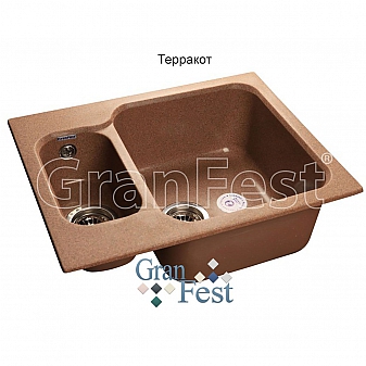 Мойка кухонная GranFest GF-S615K 61 см терракотовая