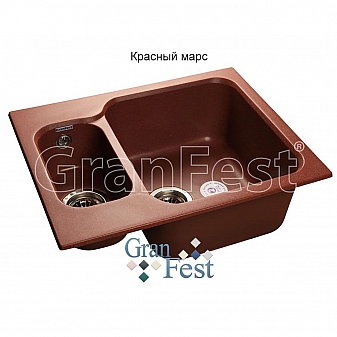 Мойка кухонная GranFest GF-S615K 61 см красный марс