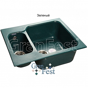 Мойка кухонная GranFest GF-S615K 61 см зеленая