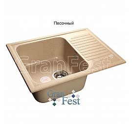 Мойка кухонная GranFest GF-S645L 64 см песочная