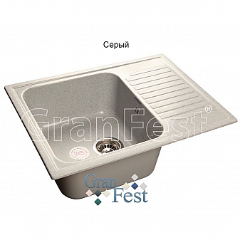 Мойка кухонная GranFest GF-S645L 64 см серая