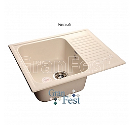 Мойка кухонная GranFest GF-S645L 64 см белая