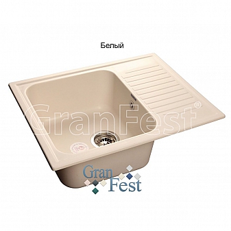 Мойка кухонная GranFest GF-S645L 64 см белая