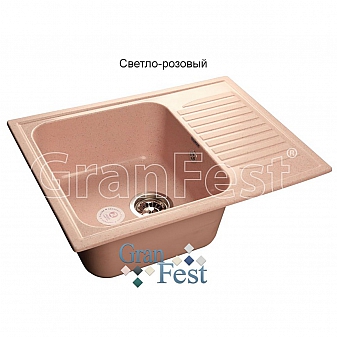 Мойка кухонная GranFest GF-S645L 64 см светло-розовая