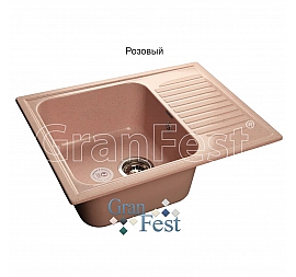 Мойка кухонная GranFest GF-S645L 64 см розовая