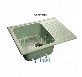 Мойка кухонная GranFest GF-S645L 64 см салатовая