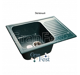 Мойка кухонная GranFest GF-S645L 64 см зеленая