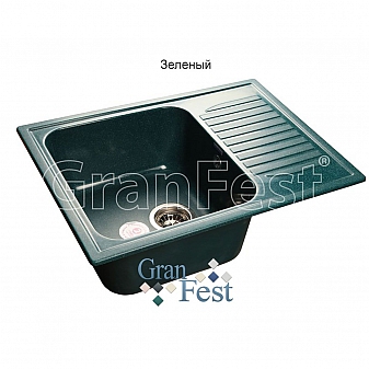 Мойка кухонная GranFest GF-S645L 64 см зеленая