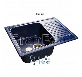 Мойка кухонная GranFest GF-S645L 64 см синяя