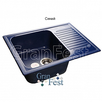 Мойка кухонная GranFest GF-S645L 64 см синяя