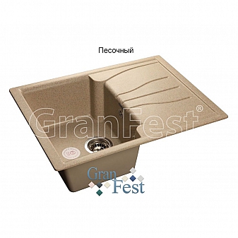 Мойка кухонная GranFest GF-S680L 68 см песочная