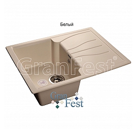 Мойка кухонная GranFest GF-S680L 68 см белая