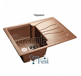 Мойка кухонная GranFest GF-S680L 68 см терракотовая