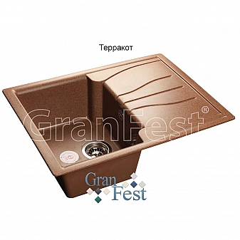 Мойка кухонная GranFest GF-S680L 68 см терракотовая