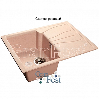 Мойка кухонная GranFest GF-S680L 68 см светло-розовая