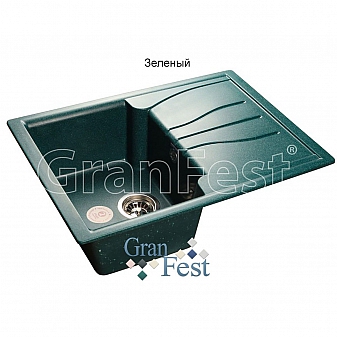 Мойка кухонная GranFest GF-S680L 68 см зеленая