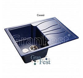 Мойка кухонная GranFest GF-S680L 68 см синяя