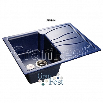 Мойка кухонная GranFest GF-S680L 68 см синяя